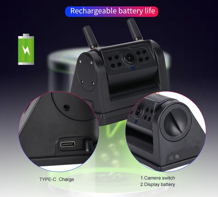 camara wifi trasera coche - bateria incorporada recargable