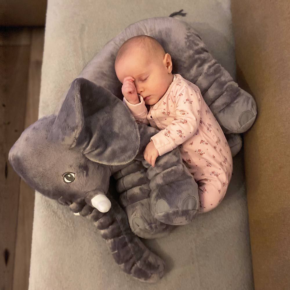 almohada de peluche para niños elefante