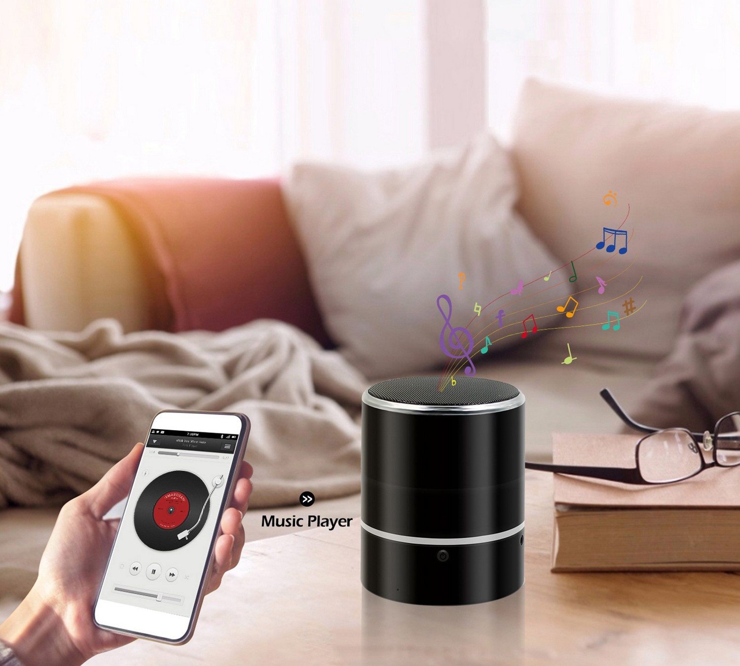 altavoz bluetooth reproductor de música