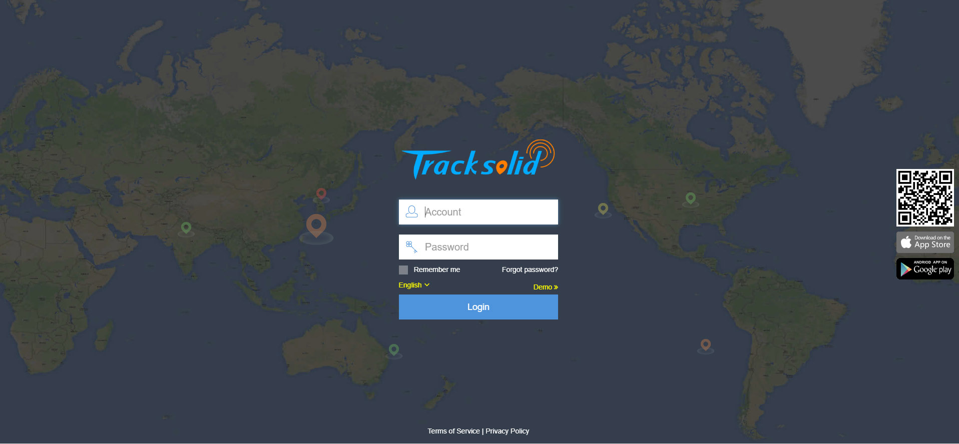 software de aplicación tracksolid de rastreo gps