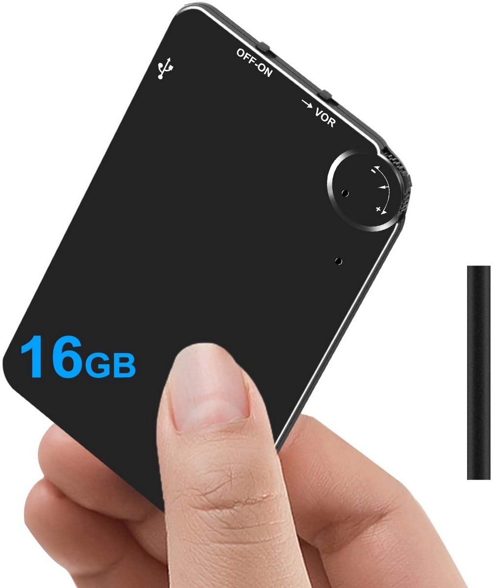 grabadora de sonido mini dictáfono 16GB grabación de voz espía