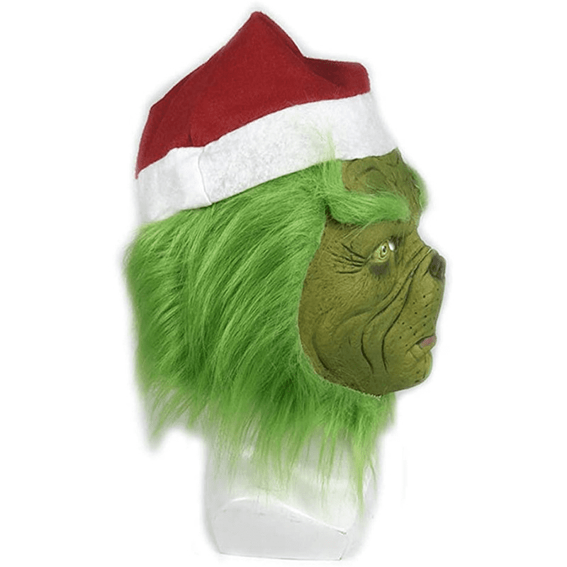 Mascarilla de elfo verde con guantes - Grinch