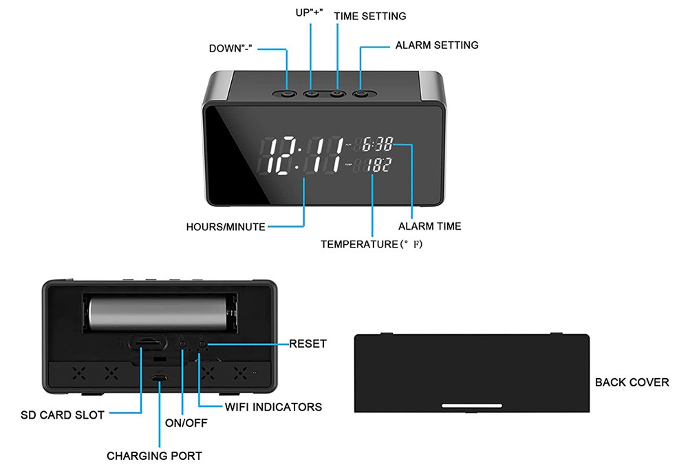 reloj con cámara wifi espía espionaje