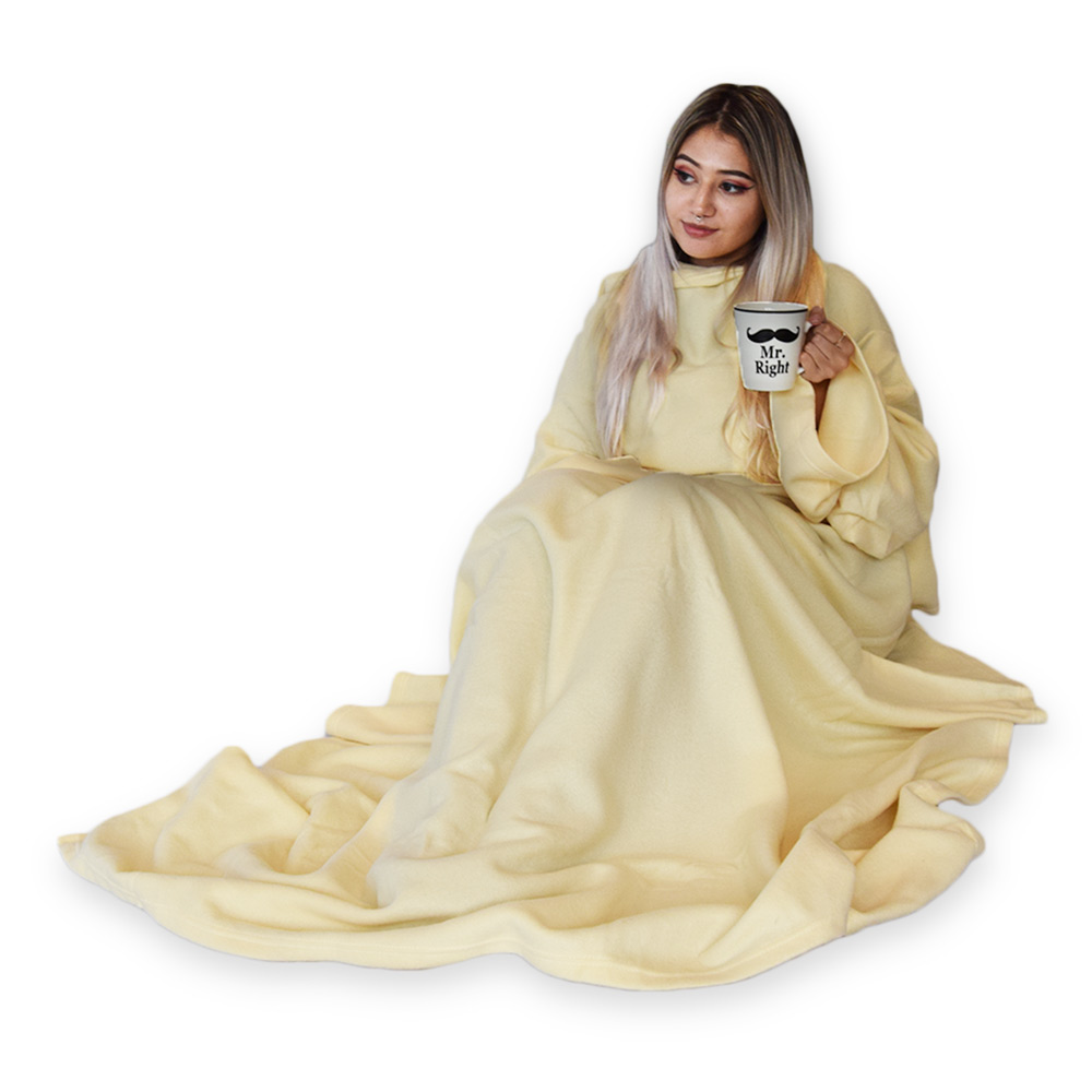 manta de lana suave snuggie - usable sin mangas