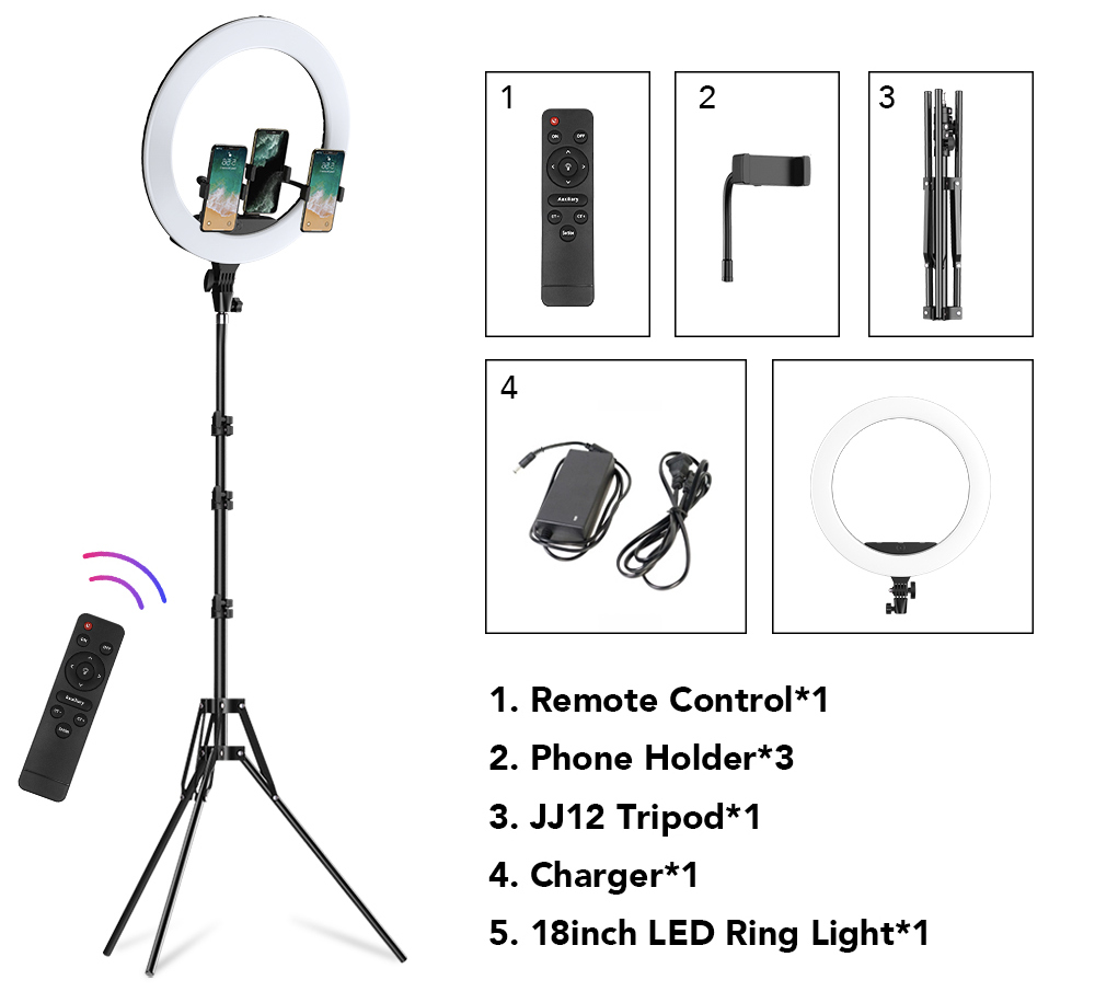 Soporte para selfies con iluminación