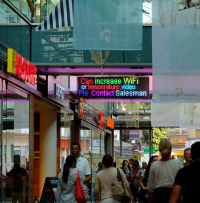 publicidad led panel rgb con wifi