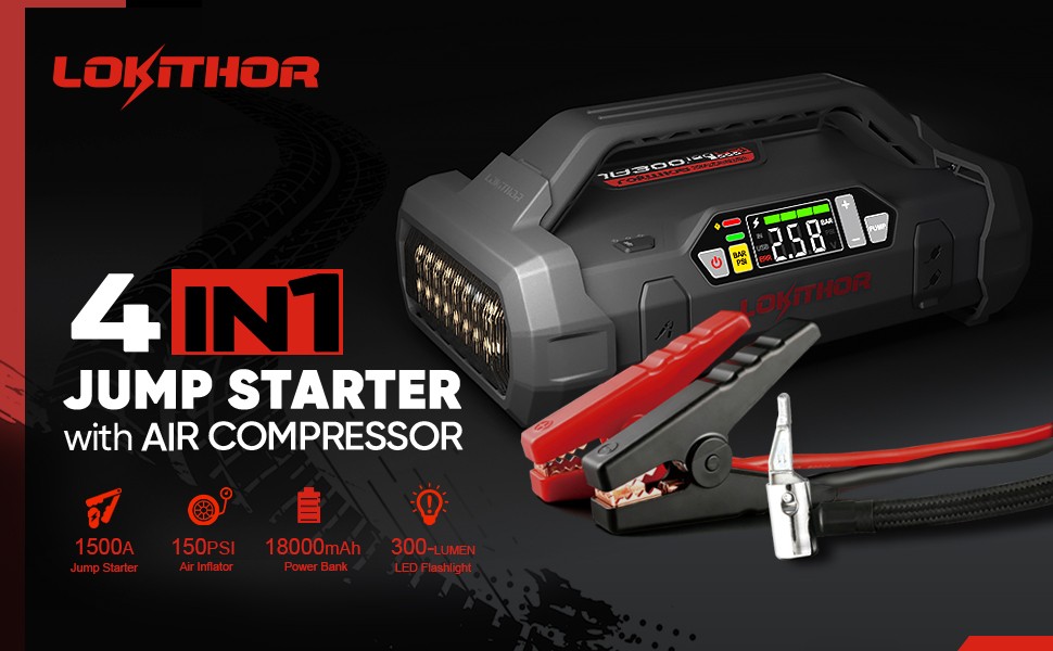 Lokithor Portable - Cajas de arranque de coche multifuncionales