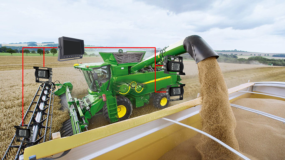 cámaras de marcha atrás para maquinaria agrícola